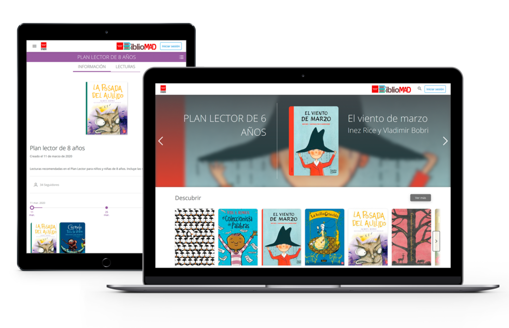 Bibliomad es la plataforma desarrollada por ODILO que ofrece planes lectores digitales a todos los colegios de madrid